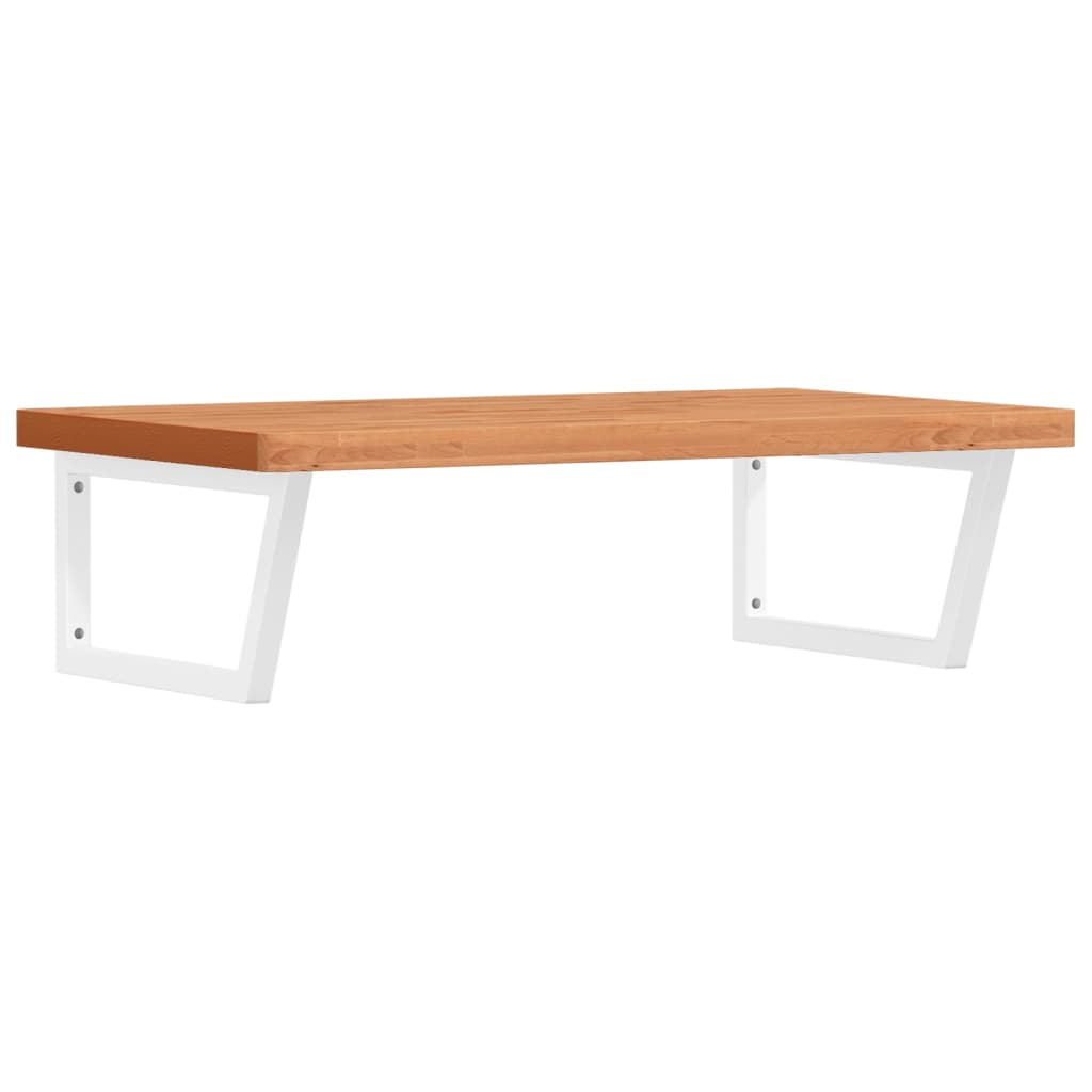 Estante de lavabo de pared de acero y madera maciza de haya - Imagen 2