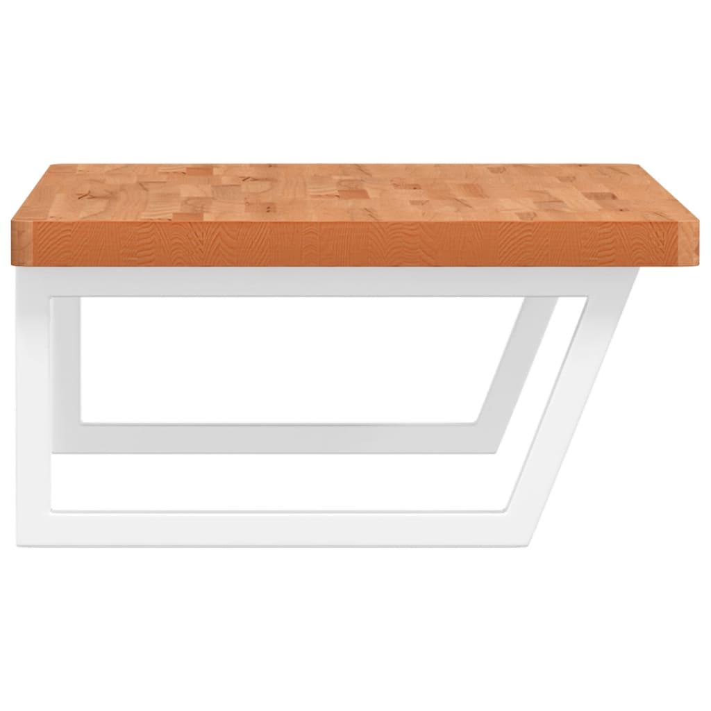 Estante de lavabo de pared de acero y madera maciza de haya - Imagen 5