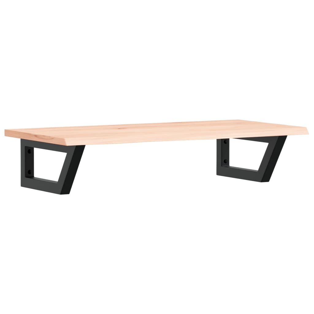Estante de lavabo de pared de acero y madera maciza de roble - Imagen 2