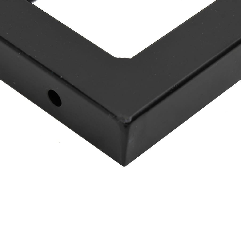Estante de lavabo de pared de acero y madera maciza de roble - Imagen 10