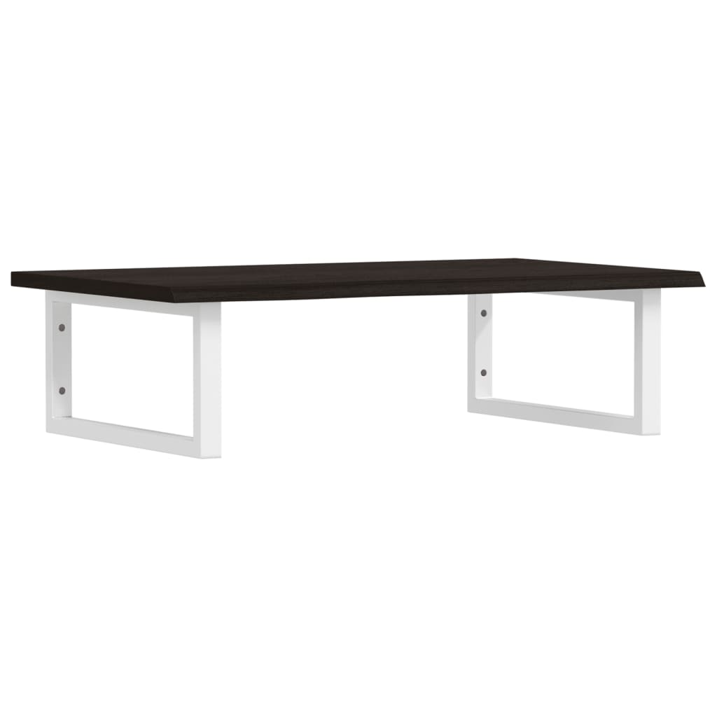 Estante de lavabo de pared de acero y madera maciza de roble - Imagen 2