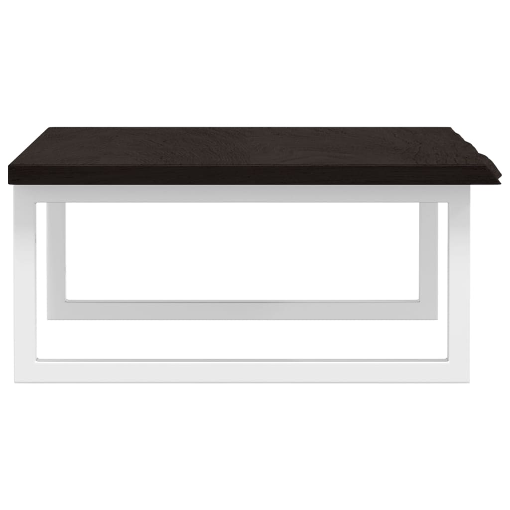 Estante de lavabo de pared de acero y madera maciza de roble - Imagen 5