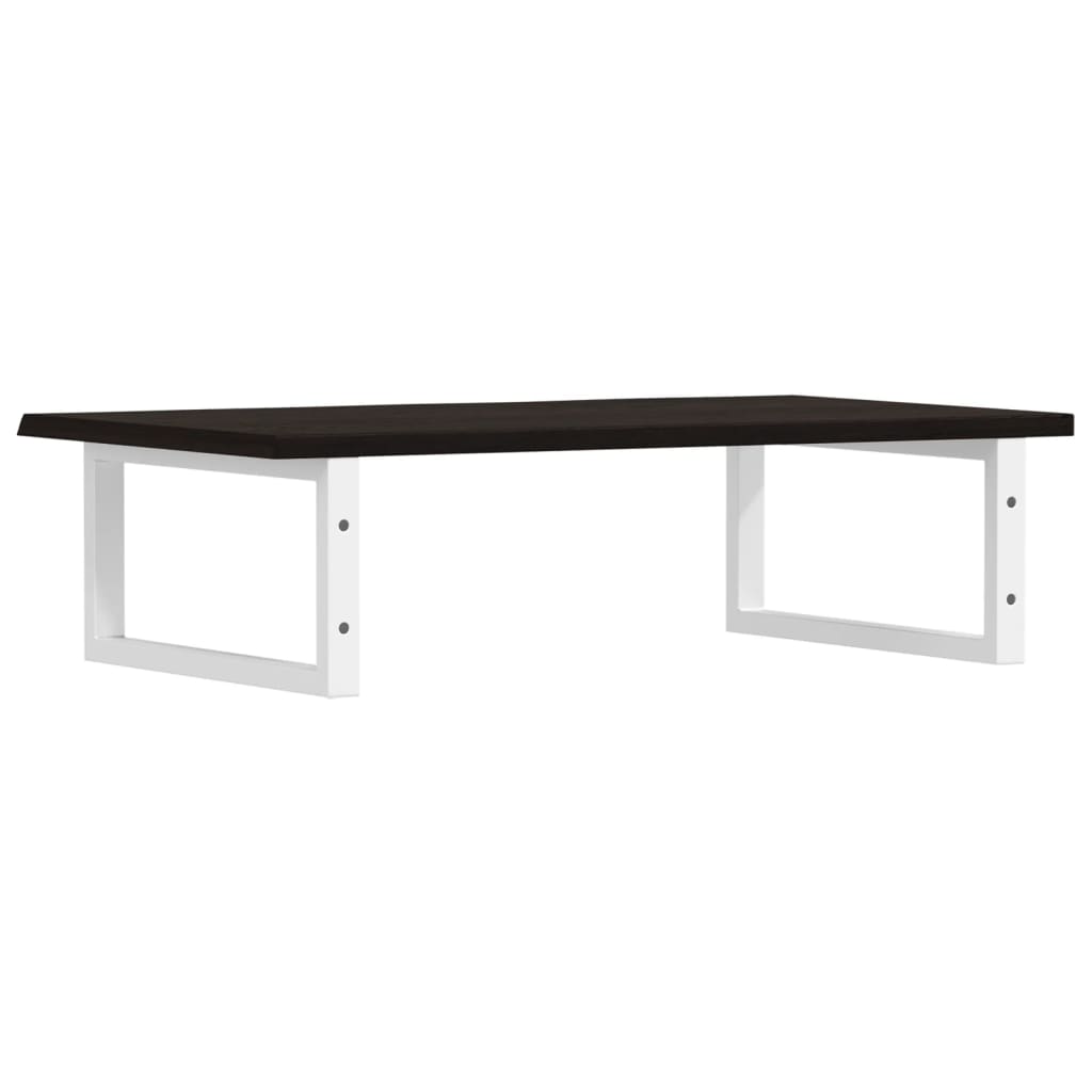 Estante de lavabo de pared de acero y madera maciza de roble - Imagen 6