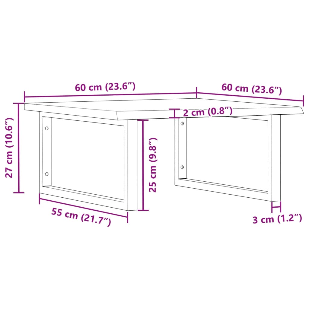 Estante de lavabo de pared de acero y madera maciza de roble - Imagen 11