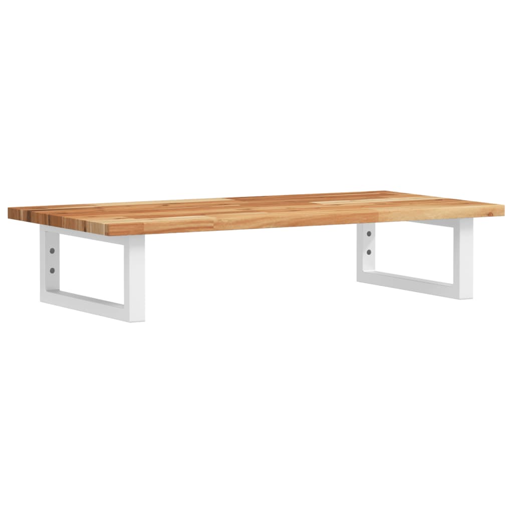 Estante de lavabo de pared acero y madera maciza de acacia - Imagen 2