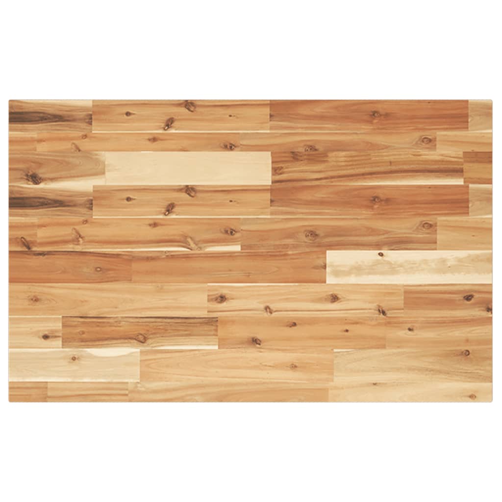 Estante de lavabo de pared acero y madera maciza de acacia - Imagen 8