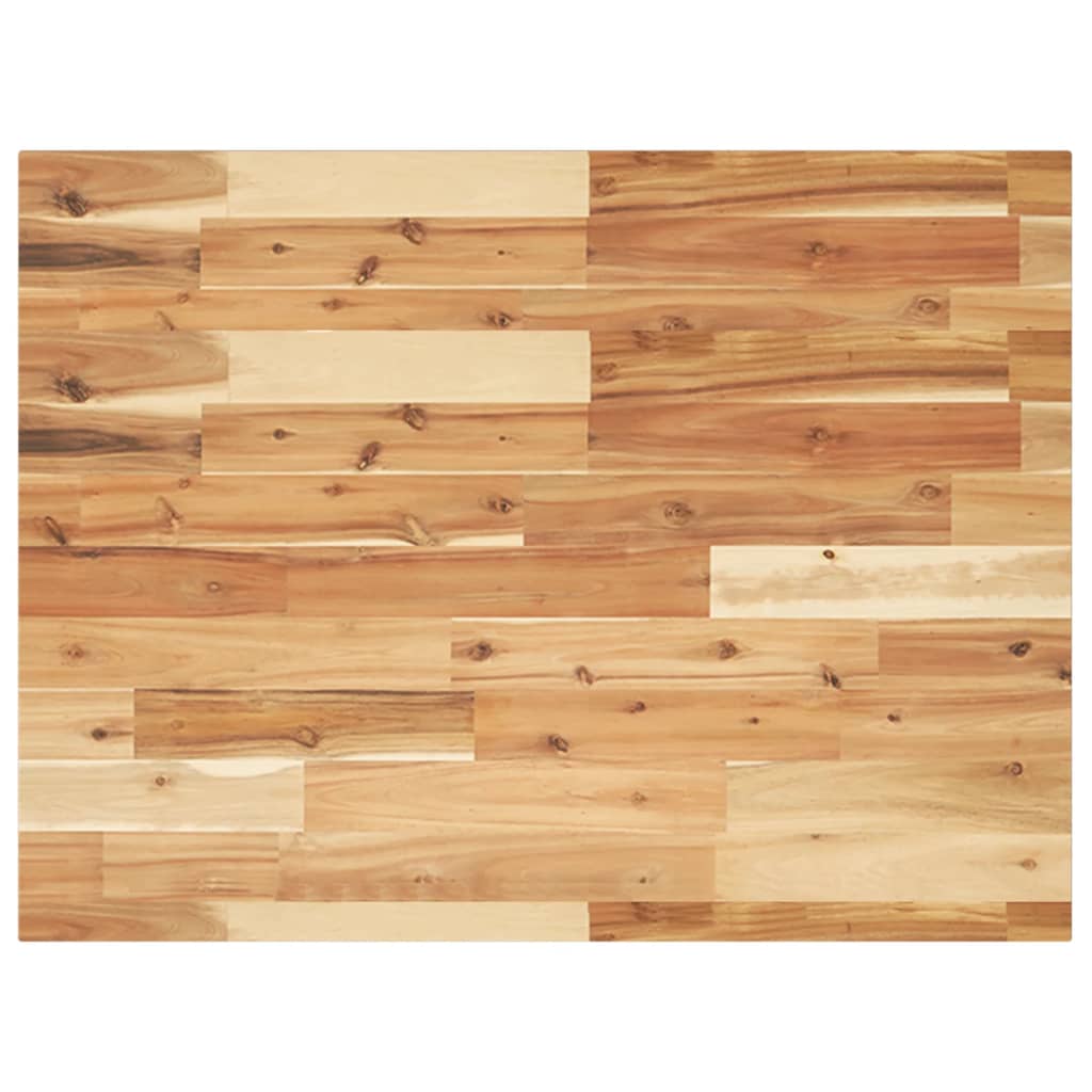 Estante de lavabo de pared acero y madera maciza de acacia - Imagen 8