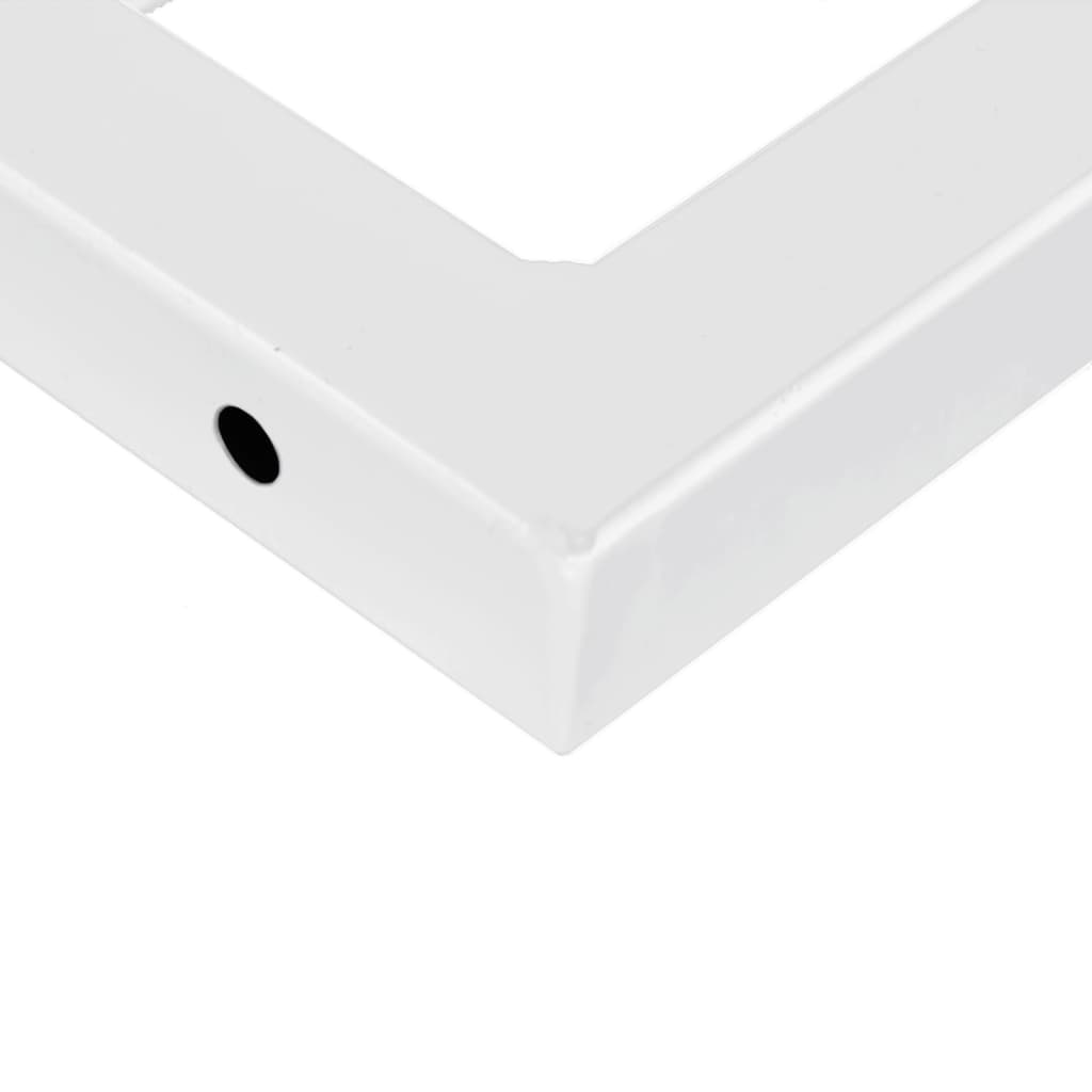 Estante de lavabo de pared acero y madera maciza de acacia - Imagen 9
