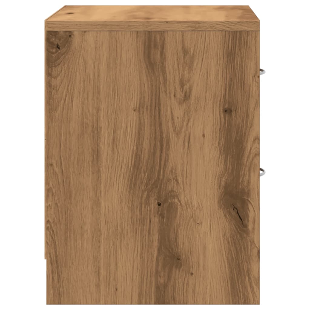 Mesita de noche madera de ingeniería roble artisian 40x30x40 cm - Imagen 6