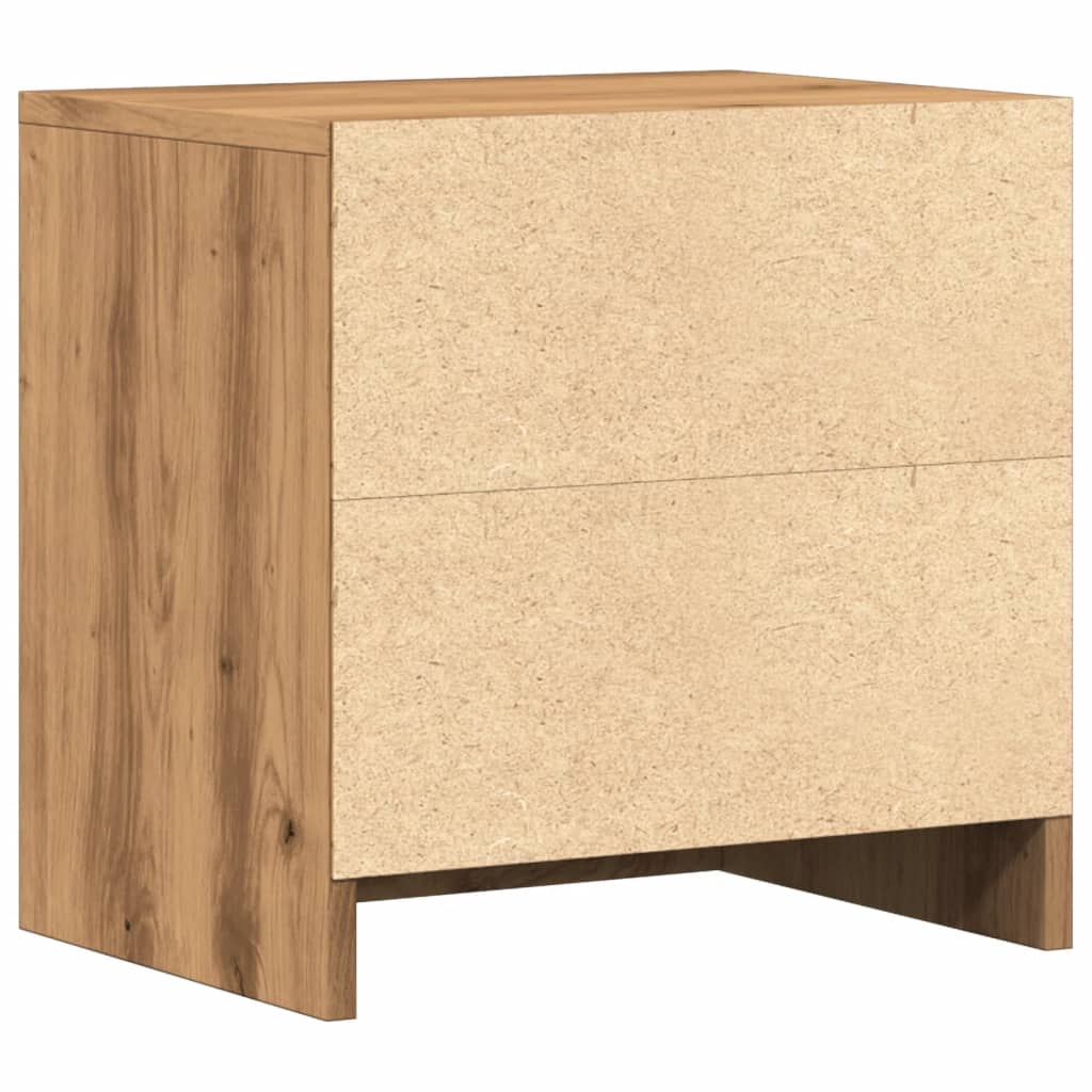 Mesita de noche madera de ingeniería roble artisian 40x30x40 cm - Imagen 7